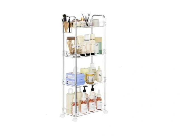 Spacekeeper Acrylic Rolling Storage Cart 4 Tier… – Coupon