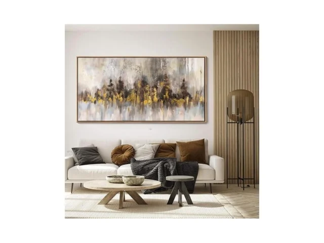 Ydysune Gold Abstract Wall Decor – Brown Canvas… – Coupon