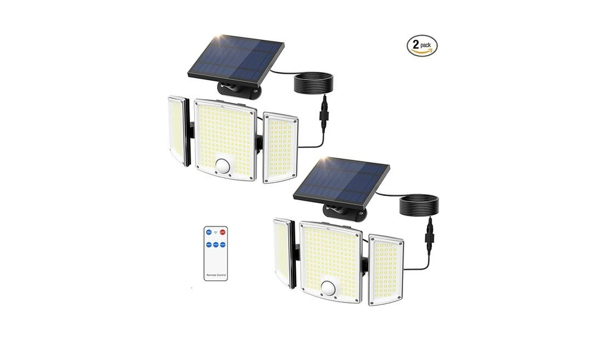 Onforu Solar Lights Outdoor 3500lm 278 Leds Split... - Coupon