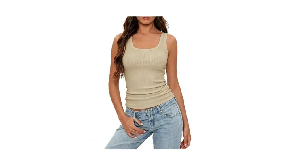 Mapick Tank Tops For Women Ribbed Knit Camisole... - Coupon