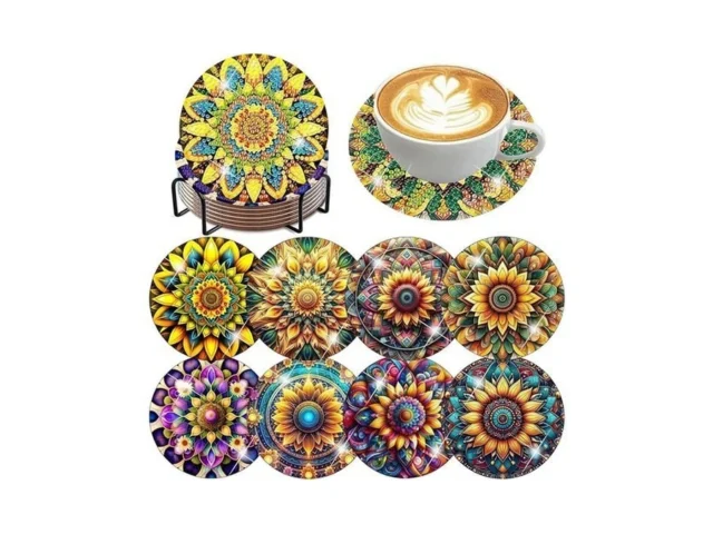Mrpwnle 8pcs Diamond Art Coasters Kits Mandala… – Coupon