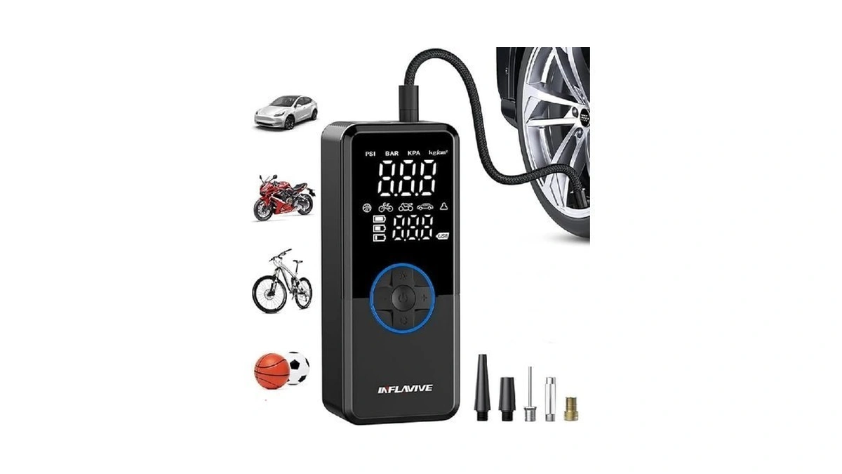 Tire Inflator Portable Air Compressor 150psi Faster... - Coupon