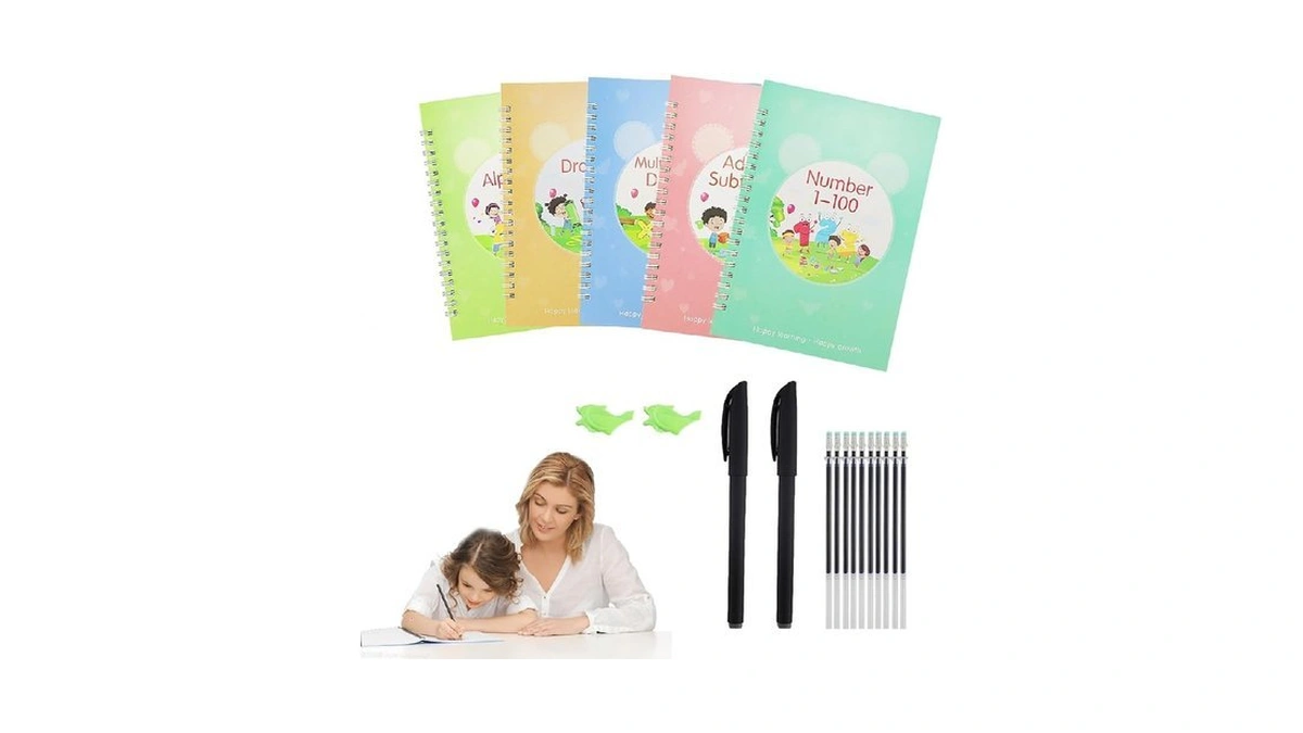 Jaxbo 5 Pack Grooved Handwriting Practice For Kids... - Coupon