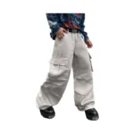 Qgrswbc Mens Cotton Cargo Jeans Casual Loose Fit... - Coupon