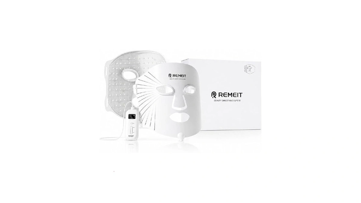 Remeit Led Light Therapy Face Mask Red Blue Light... - Coupon