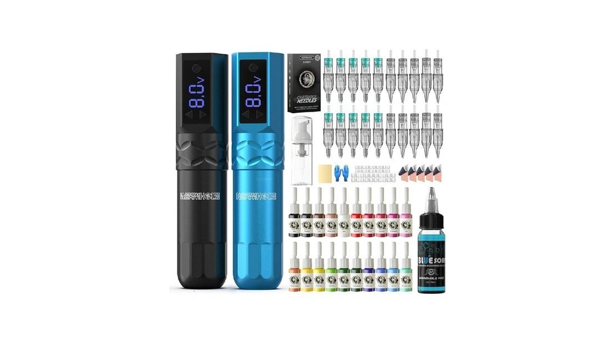 Wormhole Tattoo Kit Wireless Tattoo Gun Kit 2pcs... - Coupon
