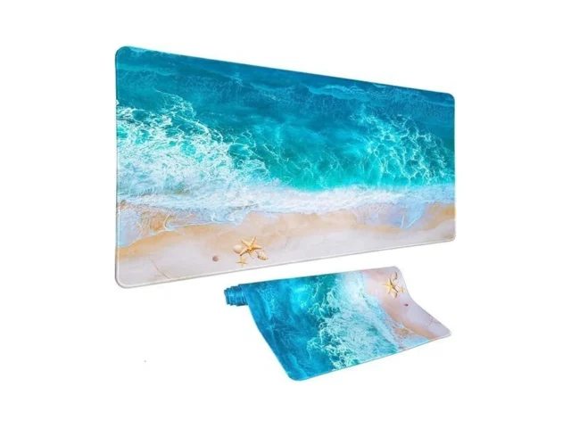 Blue Ocean Mouse Pad Desk Mat Starfish Beach Big… – Coupon