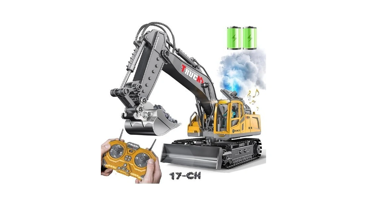 17ch Remote Control Excavator Construction Toy For... - Coupon