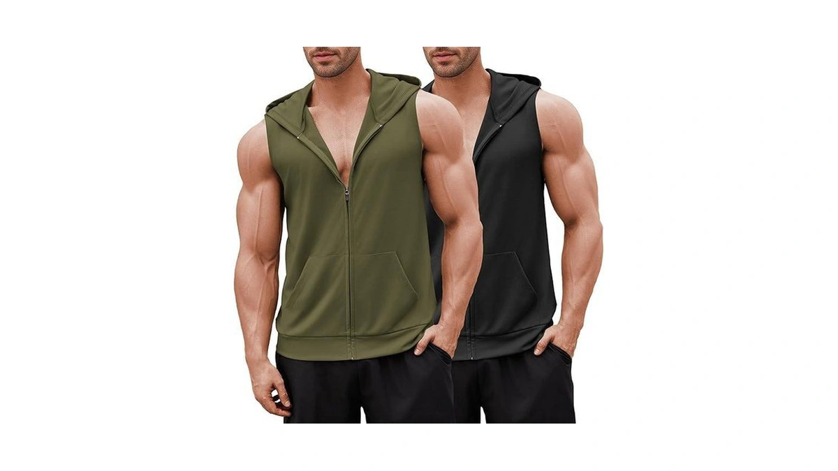 Coofandy Cut Off Shirt Men Pack Bodybuilding Shirt... - Coupon