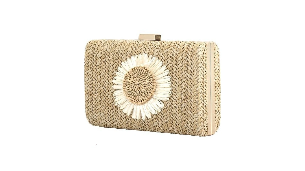 Cckuu Summer Straw Clutch Purses For Women Raffia... - Coupon