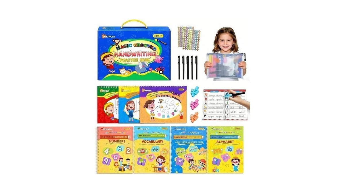 Magic Grooved Writing Practice Books For Kids Ages... - Coupon