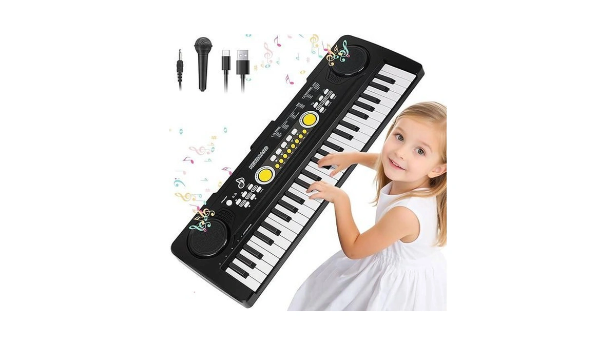 49 Key Piano Keyboard For Kids Music Toys Ages 3-5... - Coupon