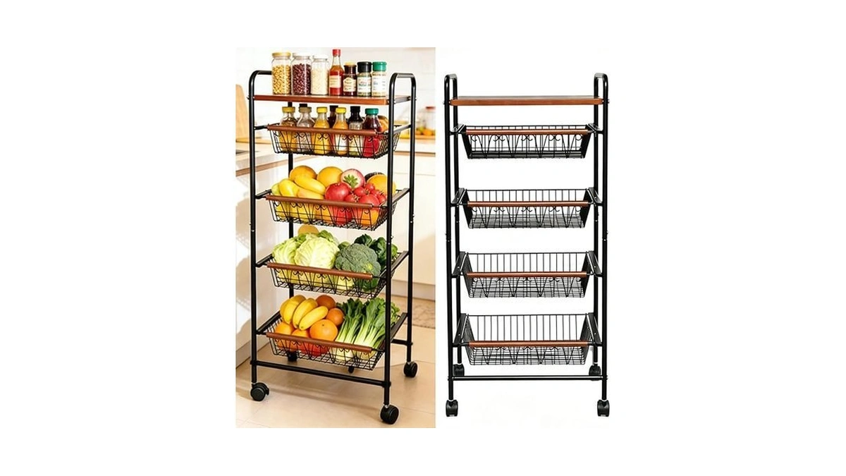 Sweetbloom Fruit Vegetable Storage Cart For Kitchen... - Coupon