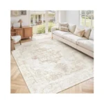 Area Rug 5x7 Washable Rug Vintage Medallion Living... - Coupon