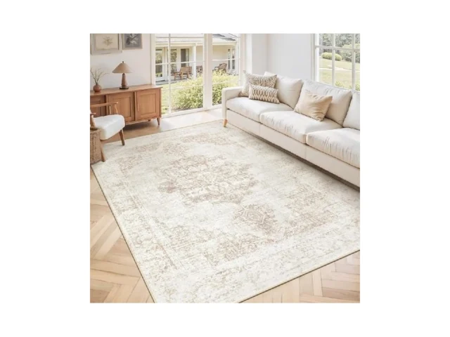 Area Rug 5×7 Washable Rug Vintage Medallion Living… – Coupon