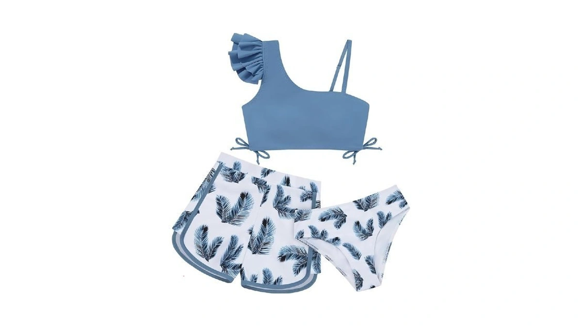 Weixinbuy Girls Swimsuit 3 Piece Bathing Suit For... - Coupon