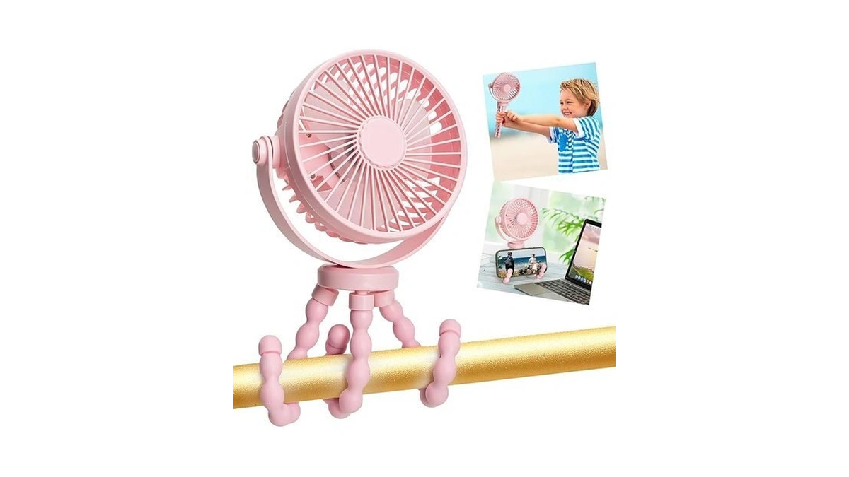 Snawowo Mini Portable Stroller Fan 3000mah Battery... - Coupon