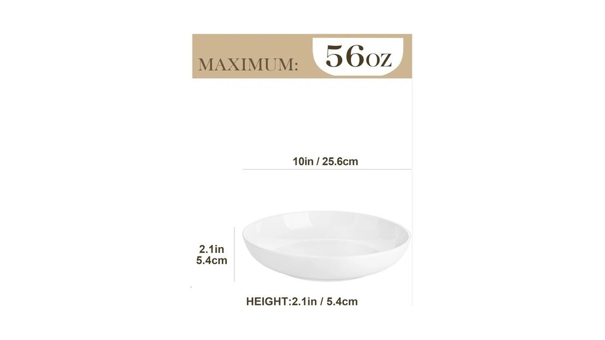 Malacasa 10 Large Pasta Bowls 56 Oz White Salad... - Coupon