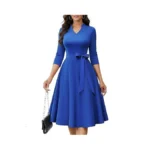 Homrain Midi Dress With Pockets Church Cocktail Fit... - Coupon