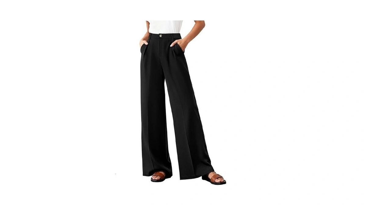 Btfbm Wide Leg Pants Woman 2026 High Waisted Button... - Coupon
