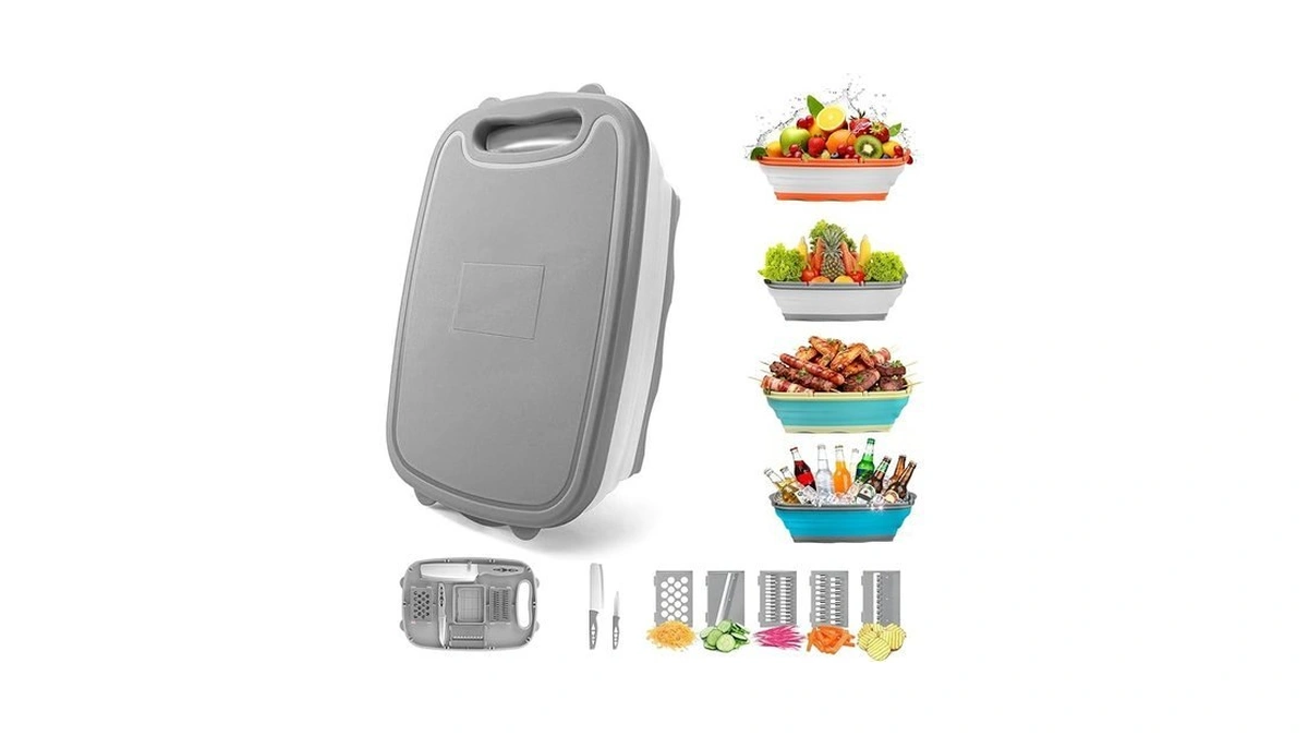 Gintan Camping Cutting Board 9-in-1 Collapsible... - Coupon