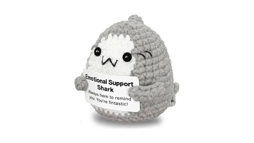 Shark Gifts Cool Stuff Positive Crochet Animals... - Coupon