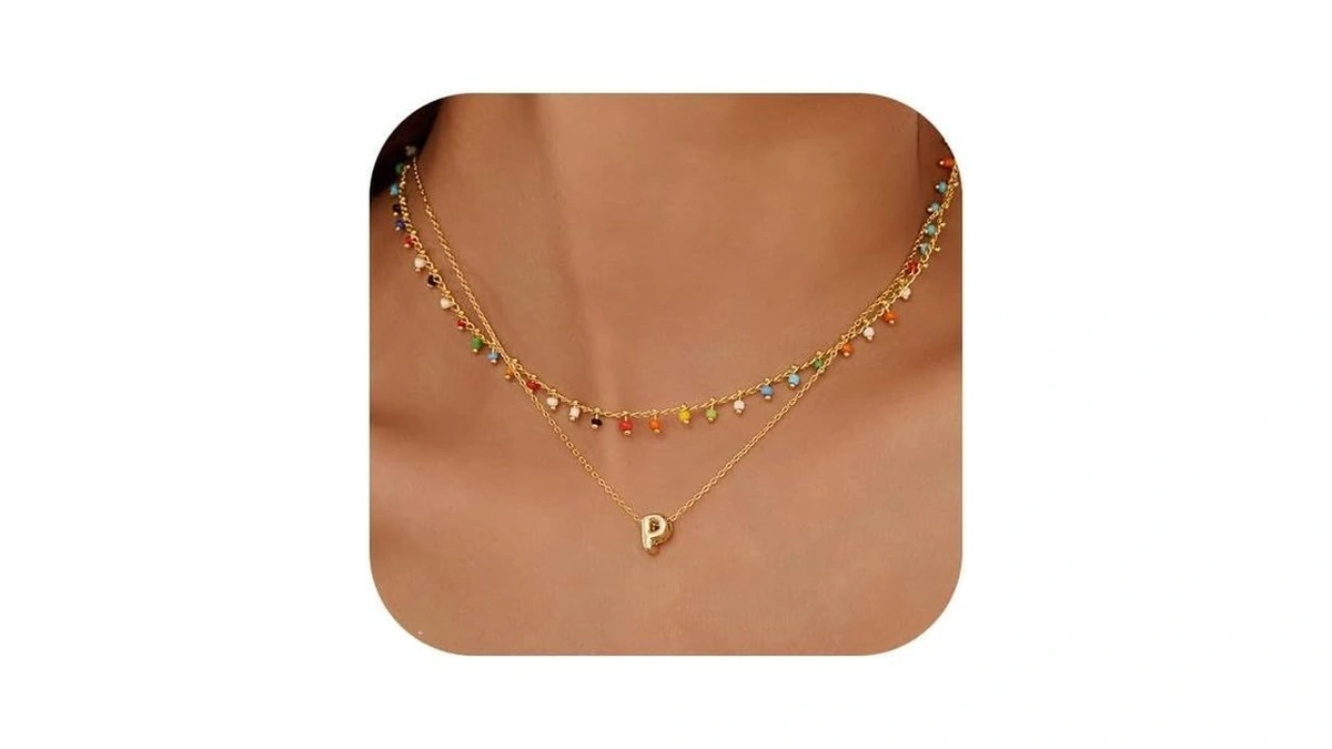 A Alartan Initial Necklace For Women Dainty... - Coupon