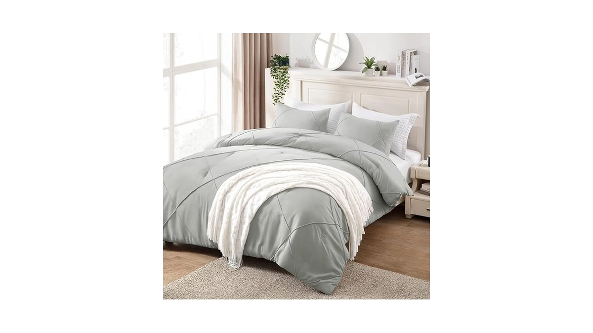 Bysure 3 Pieces Queen Comforter Set Grey... - Amazon Promo Code