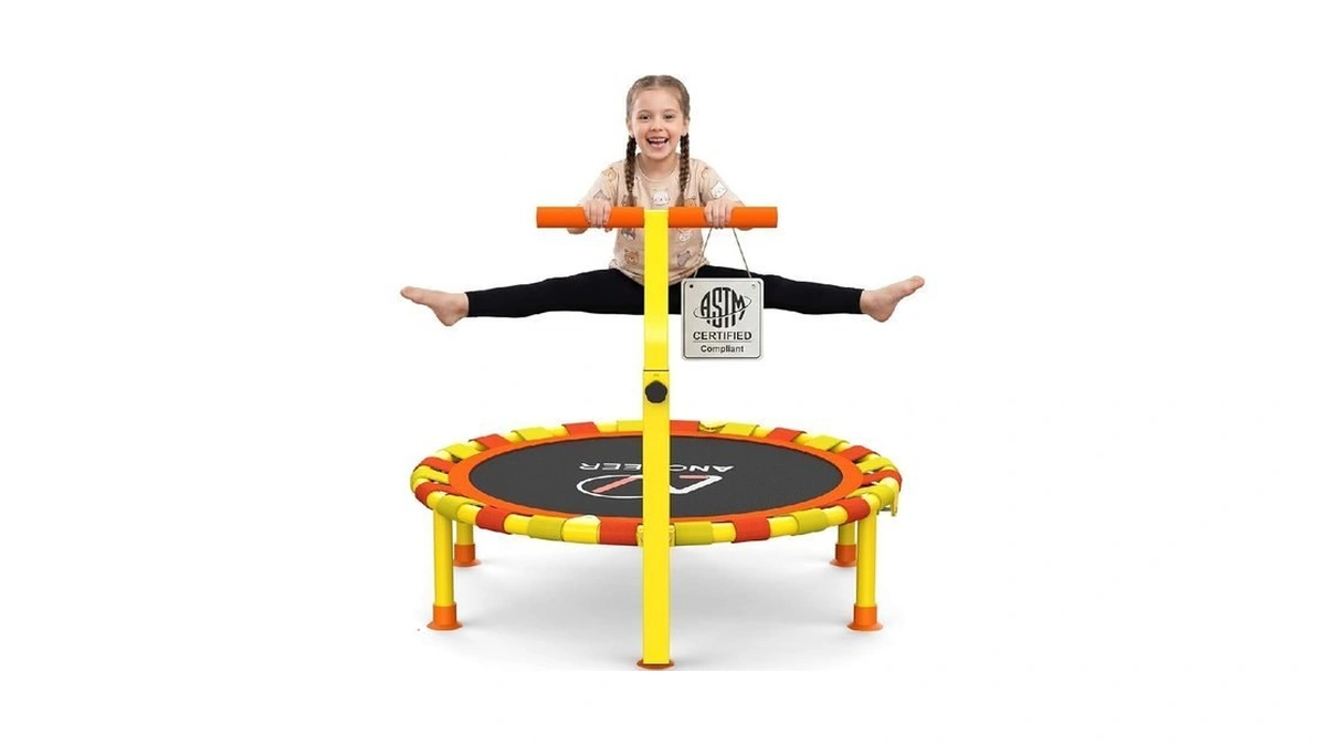 Ancheer 38 Kids Trampoline With Adjustable Handle... - Coupon