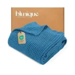 Blunique Waffle Knit Throw Blanket Luxury Cozy... - Coupon