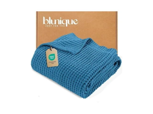 Blunique Waffle Knit Throw Blanket Luxury Cozy… – Coupon