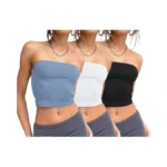 Trendy Queen Womens 3 Pack Summer Tube Tops Crop... - Coupon