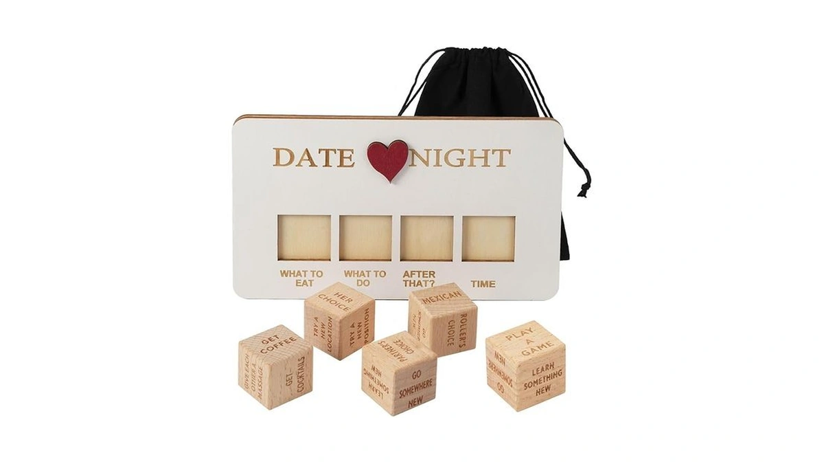 Date Night Dice Wooden Dating Fun Love Food... - Coupon