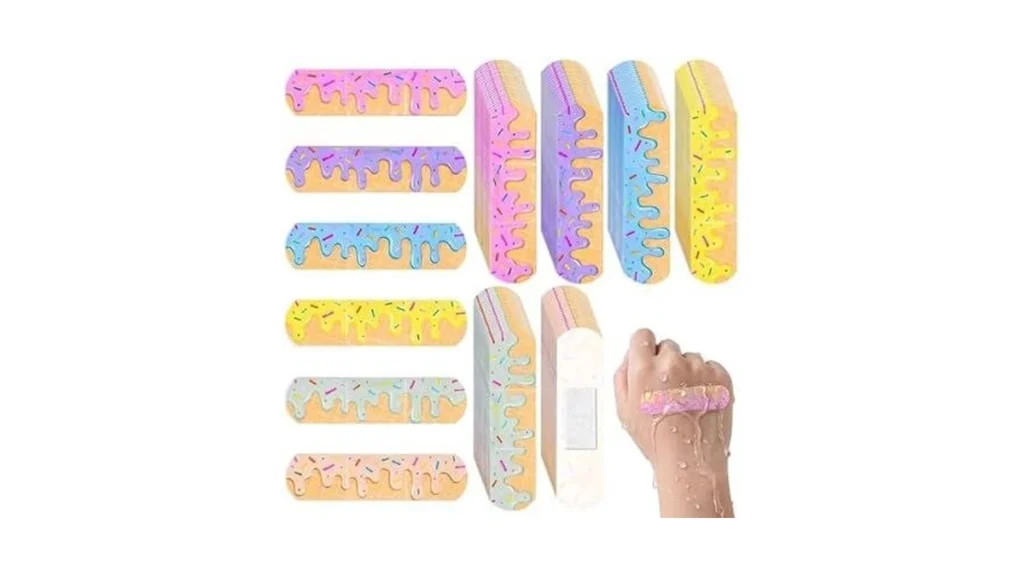 60pcs Ice Cream Drip Baseball Bandages Waterproof... - Coupon
