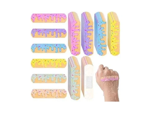 60pcs Ice Cream Drip Baseball Bandages Waterproof… – Coupon