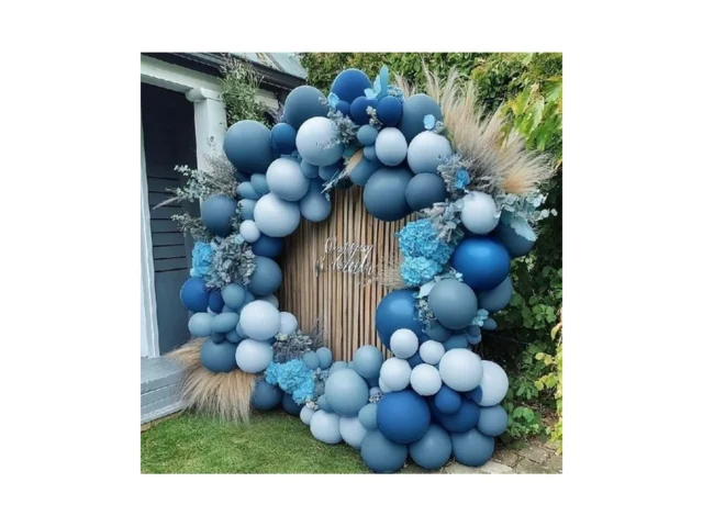 Dusty Blue Balloon Arch Double Stuffed Light Dark… – Coupon