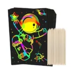 Zmlm Scratch Rainbow Art Paper Set - 100pcs Magic... - Coupon