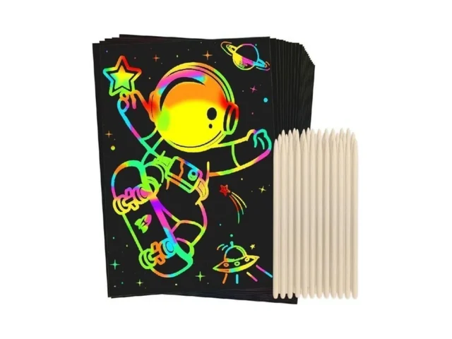 Zmlm Scratch Rainbow Art Paper Set – 100pcs Magic… – Coupon