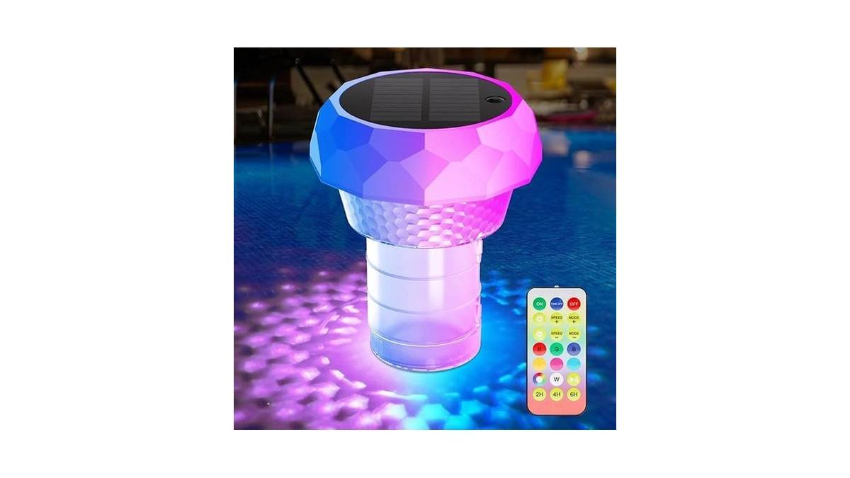 2 In 1 Floating Pool Lights Solar Powered With... - Coupon