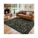 Floral Area Rug For Living Room 5x7 Washable Soft... - Coupon