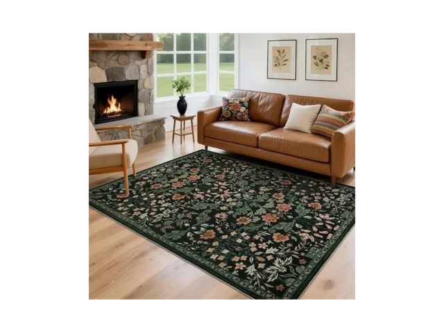 Floral Area Rug For Living Room 5×7 Washable Soft… – Coupon