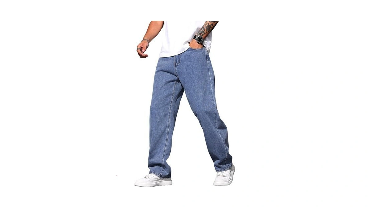 Qgrswbc Mens Jeans Regual Fit Y2k Denim Pants Hip... - Coupon