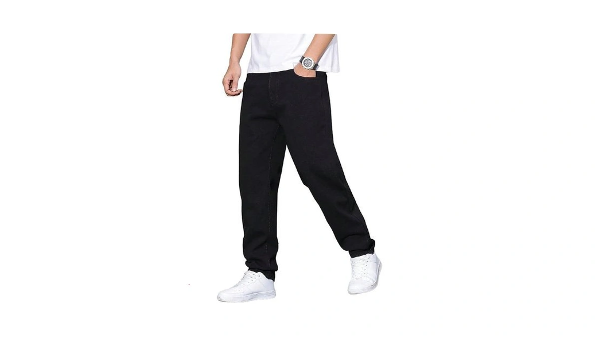 Qgrswbc Mens Jeans Regual Fit Y2k Denim Pants Hip... - Coupon