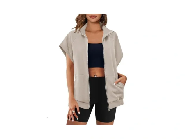 Fisoew Women S Zip Up Sweatshirts Sleeveless… – Coupon
