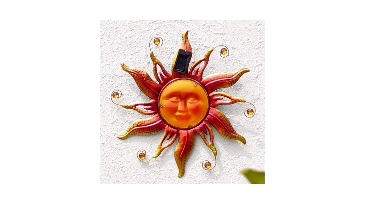 Fashionoda 18 Solar Sun Face Wall Art - Metal Sun... - Coupon
