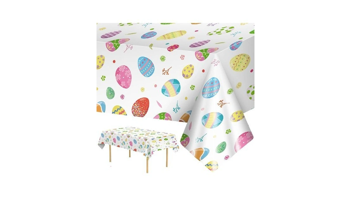 2 Pack Easter Tablecloth - Colorful Easter Eggs... - Coupon