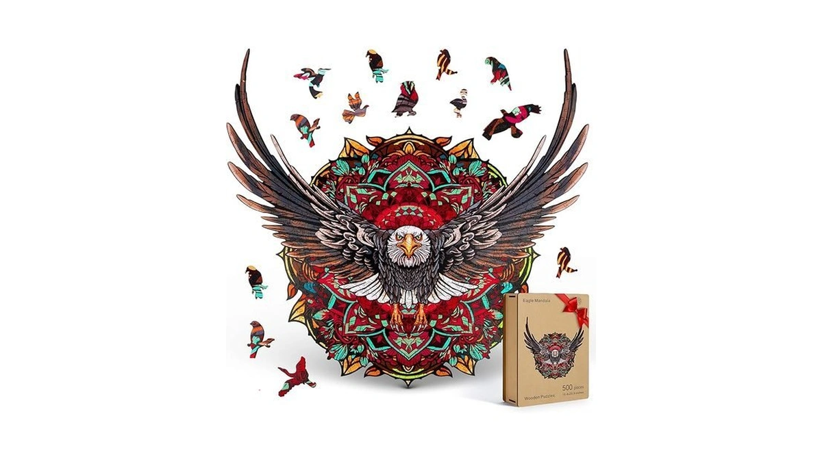 Estroso Wooden Puzzles For Adults - Bald Eagle... - Coupon