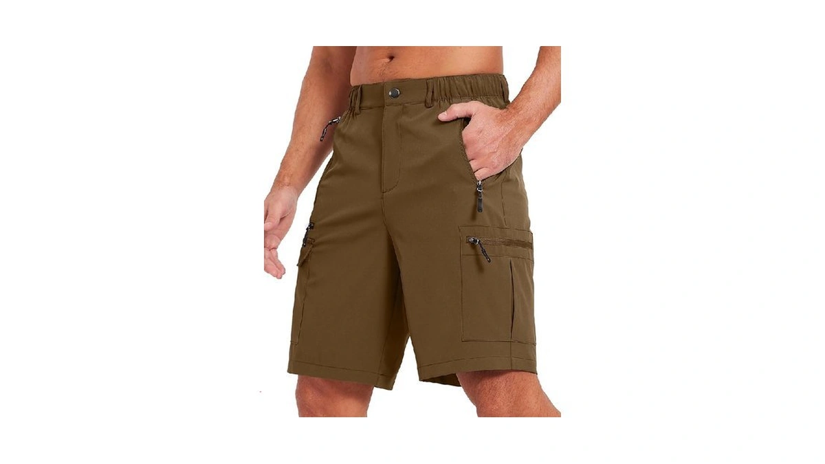 Mens Hiking Cargo Outdoor Shorts 9 Inch Lightweight... - Coupon