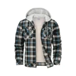Rdruko Men S Flannel Plaid Shirt Jacket With Hood... - Coupon