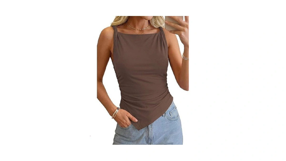 Kirundo Asymmetrical Tops For Women Summer... - Amazon Promo Code